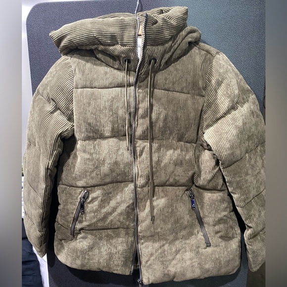 Sam Edelman Hooded corduroy Puffer Jacket XS - Picture 3 of 8